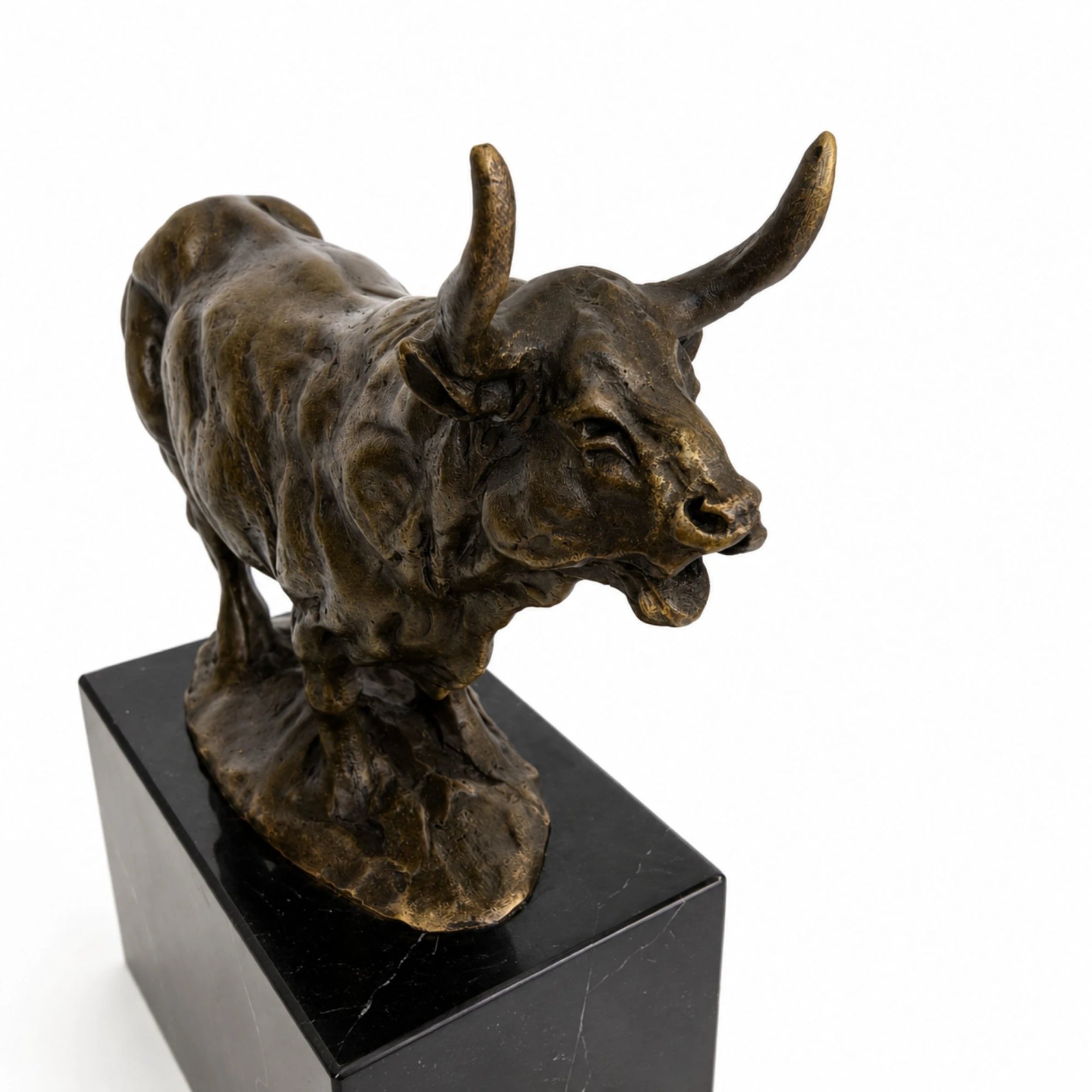 Charging Bull Bronze Sculpture base detail