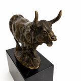 Charging Bull Bronze Sculpture base detail