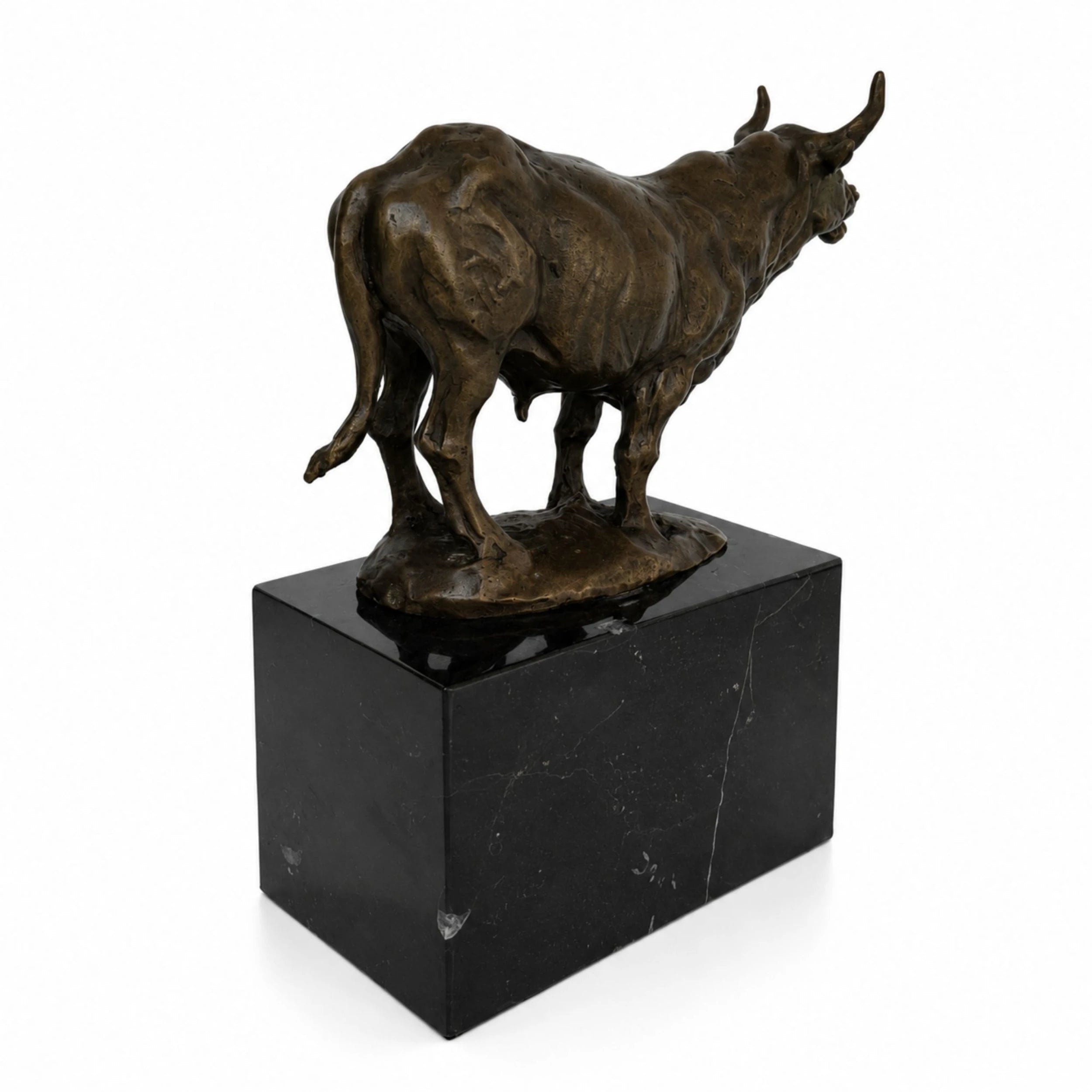 Charging Bull Bronze Sculpture rear view