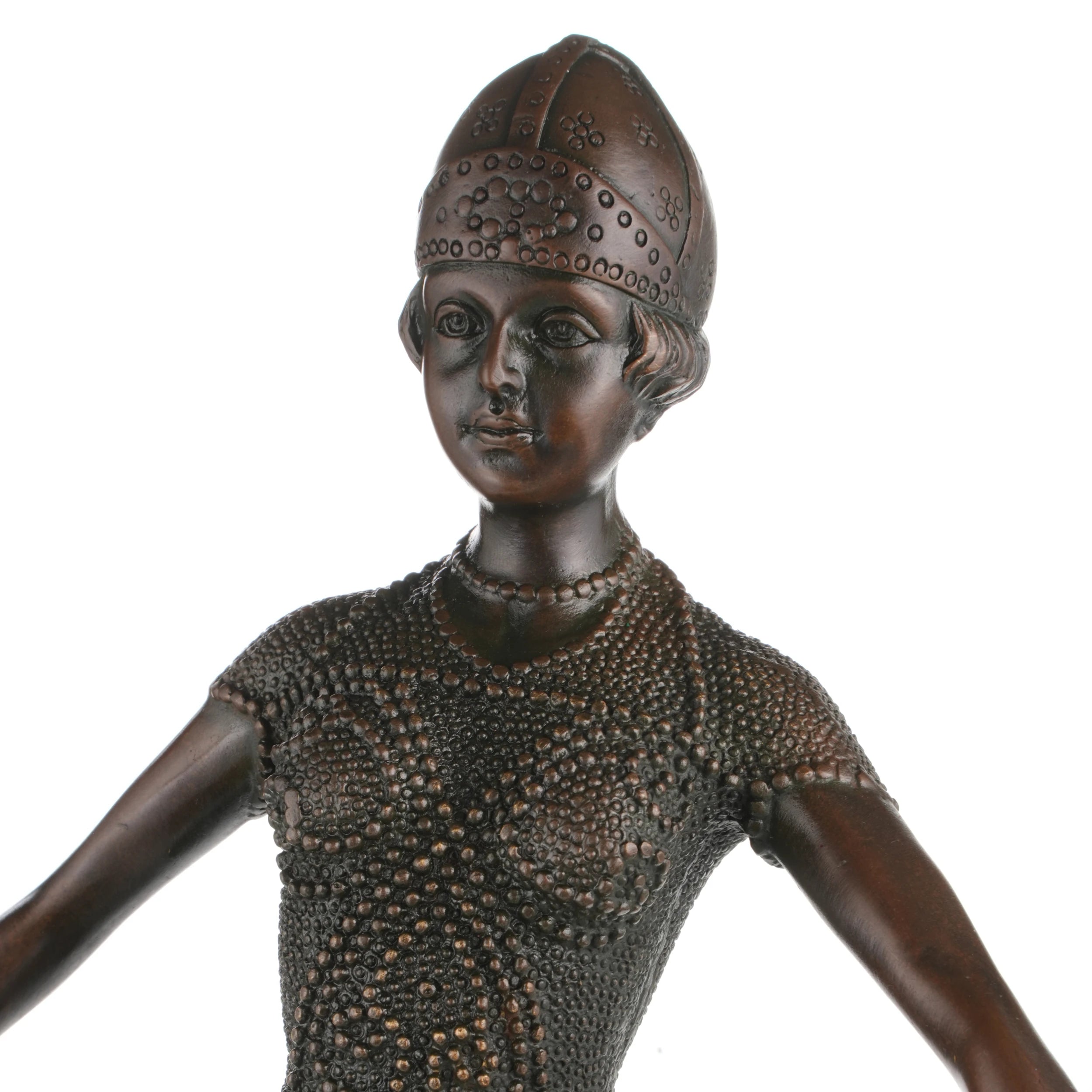Art Deco ballerina bronze sculpture Chiparus style dancer with pleated skirt