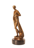 Classical Female Nude Bronze Sculpture three-quarter view