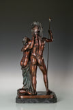 Classical Warrior Lovers Bronze Sculpture rear view