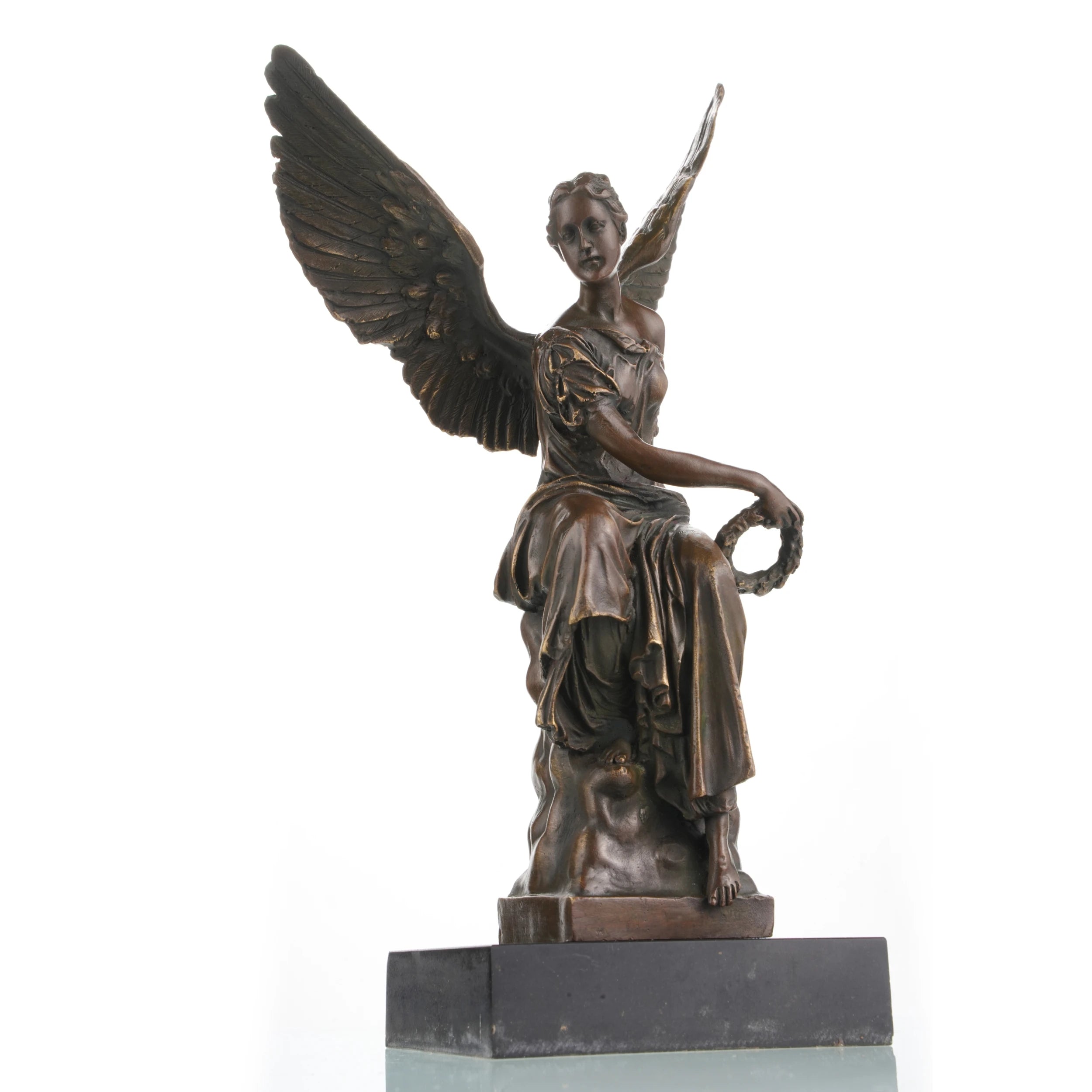 Classical drapery detail of goddess figure