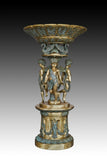 Classical bronze seated drinking maiden fountain sculpture for luxury gardens and courtyards