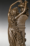 Dancing Women with Grapes Bronze Sculpture close-up detail