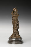 Dancing Women with Grapes Bronze Sculpture opposite angle