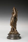 Dancing Women with Grapes Bronze Sculpture side view