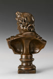 Back view of David bust bronze statue