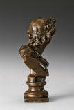 Detailed craftsmanship of handcrafted David bronze bust