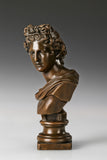 Classical David bronze bust right front view
