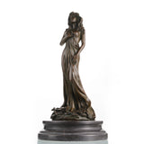 Elegant Art Nouveau bronze sculpture of a floral maiden, symbolizing beauty and harmony with nature. A refined decorative piece for stylish interiors and art lovers.