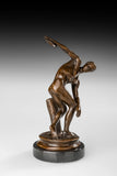 Discus Thrower Bronze Sculpture sculptural detail