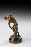 Discus Thrower Bronze Sculpture rear view
