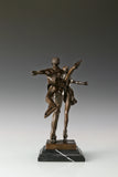 Figure Skating Pair Bronze Sculpture side view