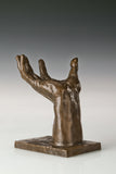 Helping Hand Surreal Bronze Sculpture base detail