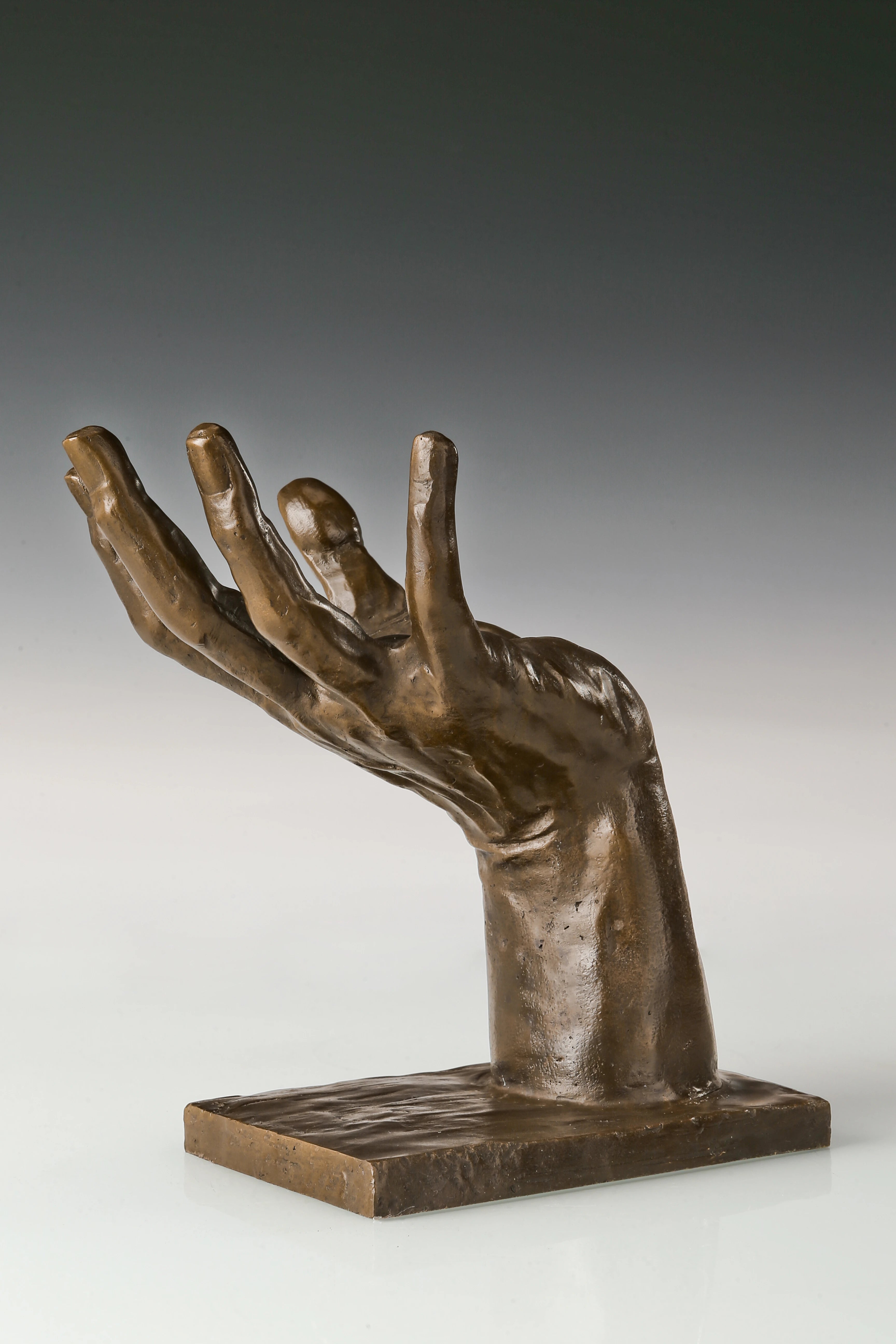 Helping Hand Surreal Bronze Sculpture sculptural detail