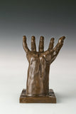 Helping Hand Surreal Bronze Sculpture front view