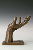 Helping Hand Surreal Bronze Sculpture side view