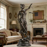 lady justice justitia bronze sculpture