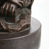 Marble base detail of collectible art piece