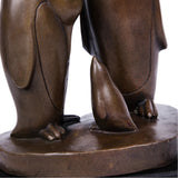 This penguin family bronze sculpture captures a tender moment between three penguins, rendered in clean, minimalist lines that emphasize form, balance, and emotional connection. Expertly crafted from solid bronze, the sculpture features a warm, natural finish that enhances its timeless character and tactile appeal. 