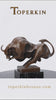 Abstract Charging Bull Bronze Sculpture – Modern Bull Statue, Contemporary Art Decor(2 sizes)