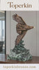 Bronze eagle sculpture with wings spread, capturing a powerful takeoff moment. A bold statue symbolizing strength, freedom, and ambition.Free Shipping.