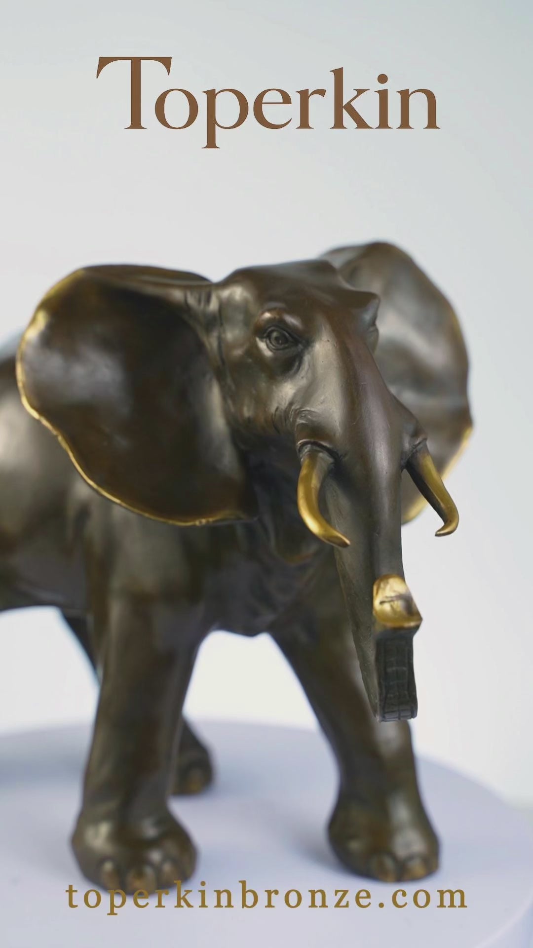 Handcrafted Bronze African Elephant Sculpture – Realistic Wildlife Statue for Home & Office Decor