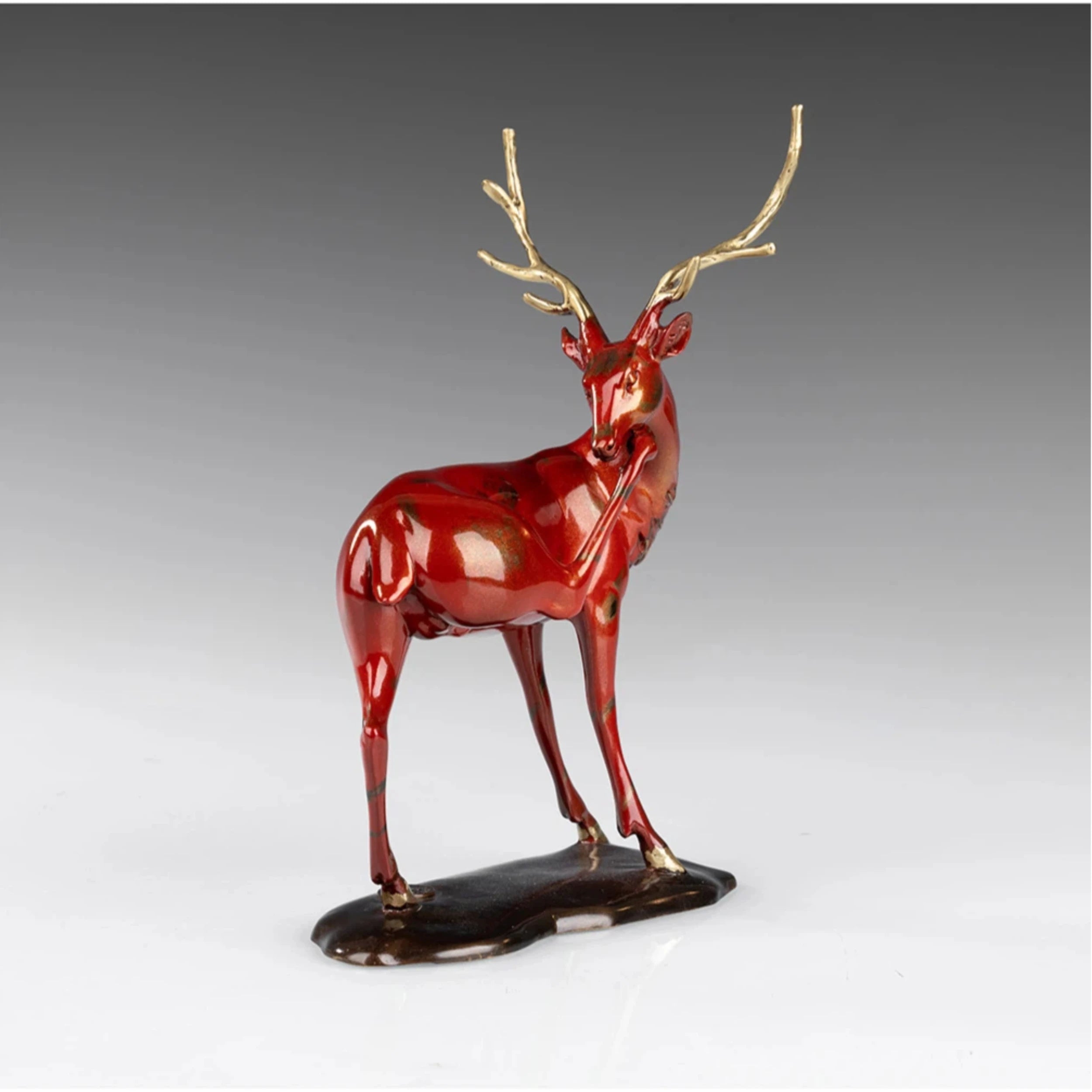 Red Deer Bronze Sculpture sculptural detail