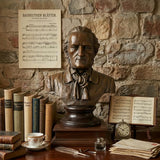 Richard Wagner bronze bust displayed as elegant music room, library, and opera-inspired decor