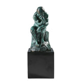 Front view of the handcrafted bronze Thinker statue inspired by Auguste Rodin