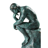 Detailed view of the Thinker's hand resting beneath the chin