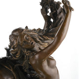 Romantic couple bronze sculpture detail