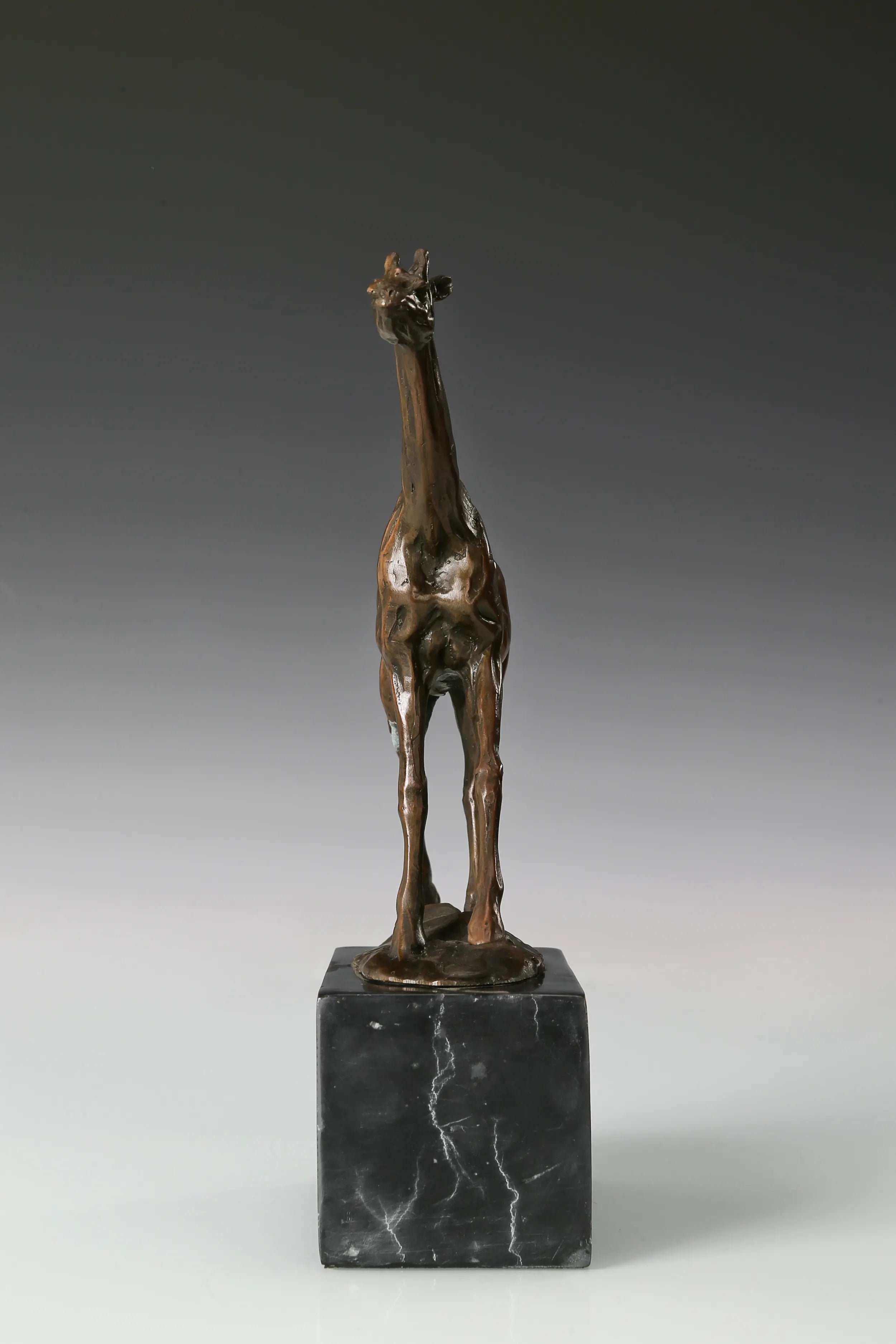 Running Giraffe bronze sculpture side view