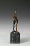 Running Giraffe bronze sculpture detail view