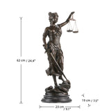 scales of justice bronze statue