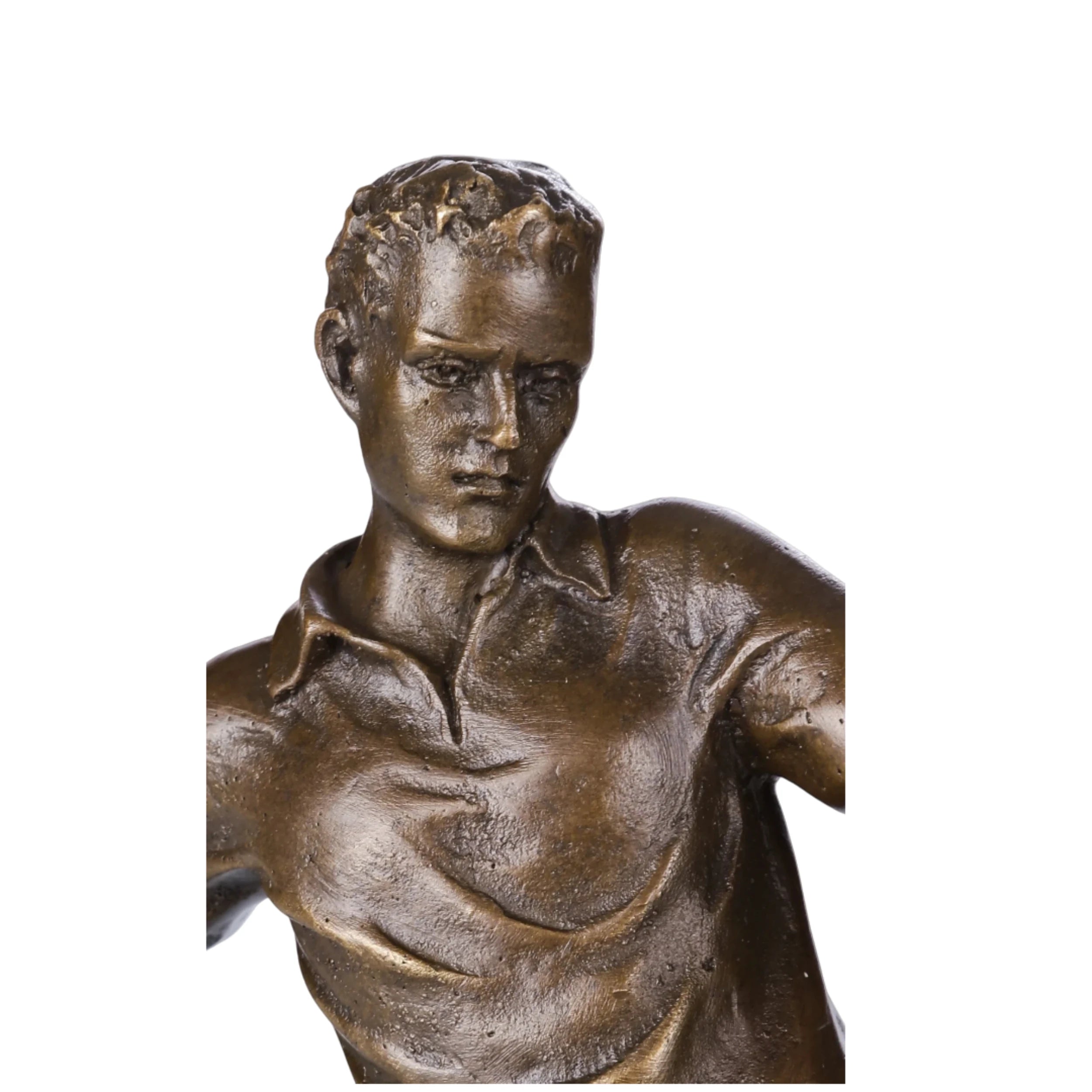 Soccer Player Bronze Sculpture sculptural detail