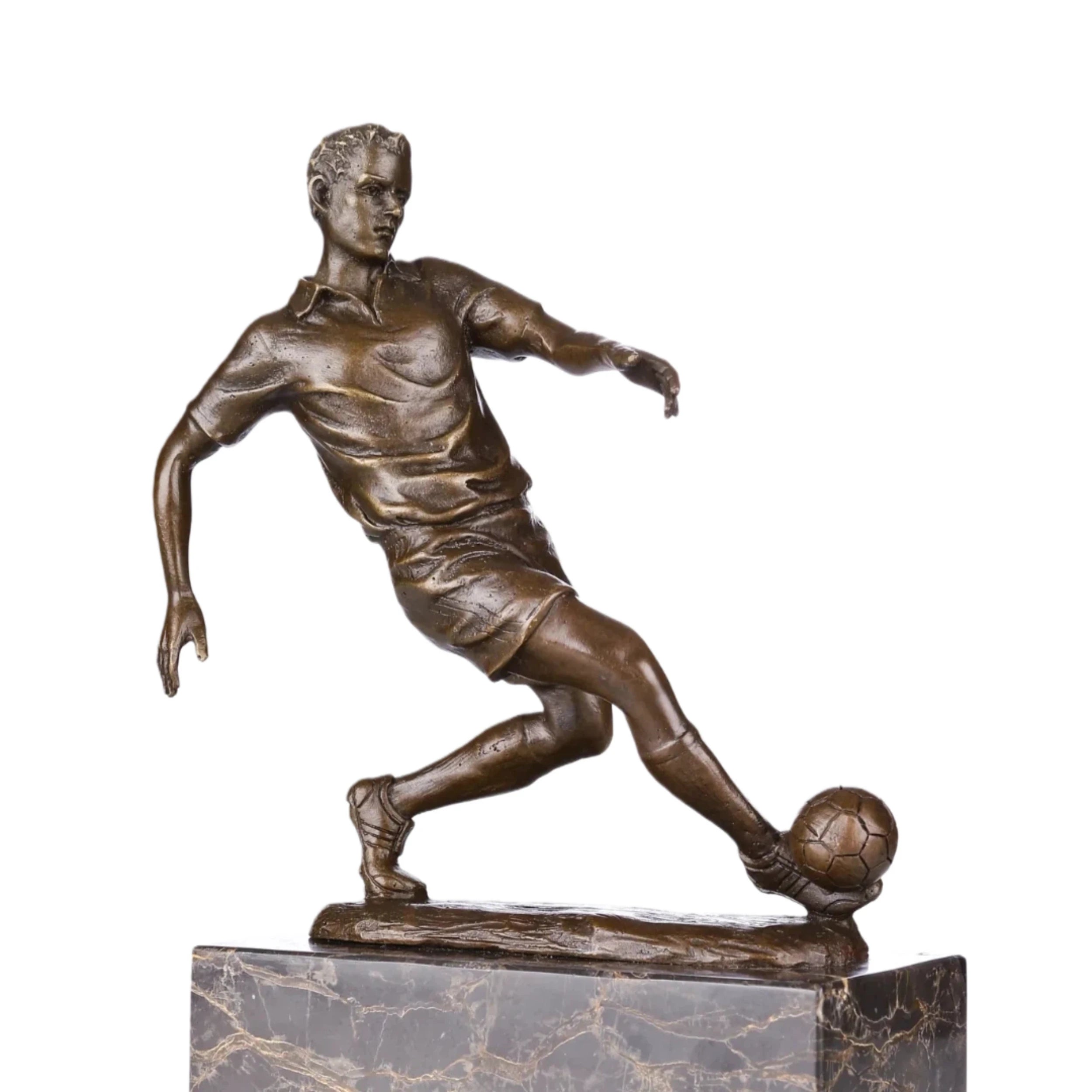 Soccer Player Bronze Sculpture front view