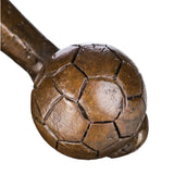 Soccer Player Bronze Sculpture hand-applied patina detail