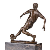 Soccer Player Bronze Sculpture rear view