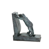 standing Cat Bookend II bronze sculpture on a clean white background