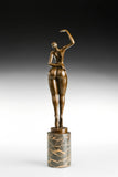 Standing Female Dancer Bronze Sculpture rear view