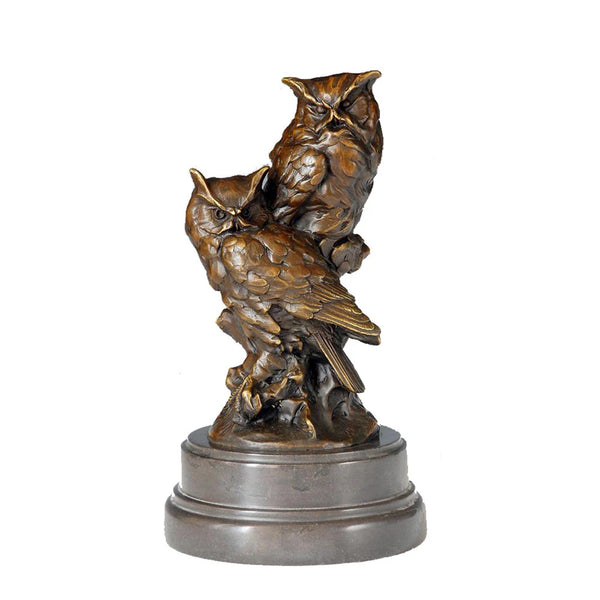 Owl Pair Sculptures