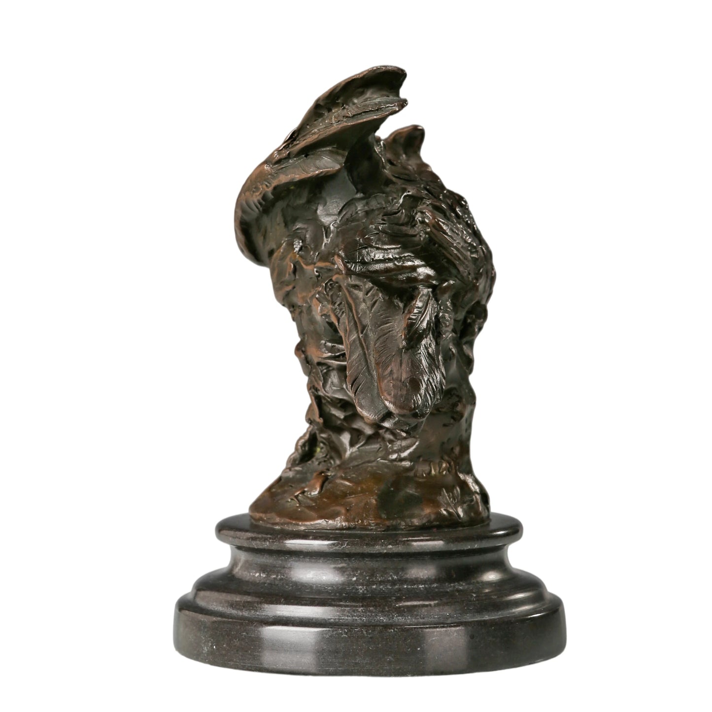 a handcrafted realistic bronze owl statue, perfect for wildlife enthusiasts. Elegant bird figurine ideal for home decor, office, or as a unique gift.